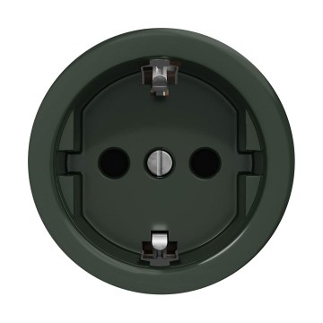 Reblig - Retro-Schuko-Steckdose ohne Rahmen, 230V/16A, grün