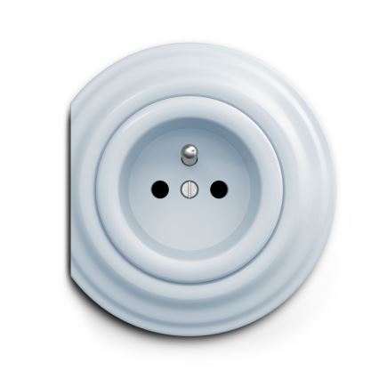 Reblig - Retro-Steckdose für Zuhause, rahmenlos, 230 V, blau