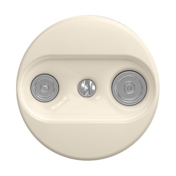 Reblig - Retro-Teilnehmerdose TV+R (durchgeschleift) rahmenlos, beige
