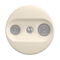 Reblig - Retro-Teilnehmerdose TV+R (Enddose) rahmenlos, beige