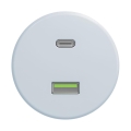 Reblig - Retro USB-Steckdose A+C rahmenlos blau