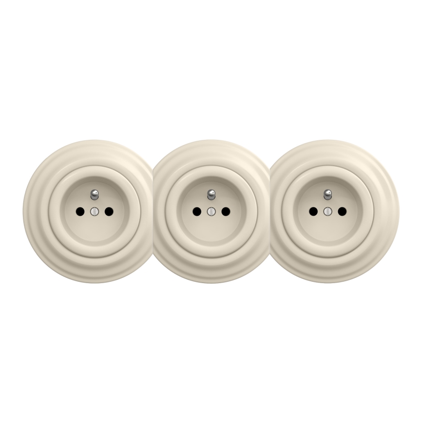 Reblig - Retro-Zentralrahmen beige