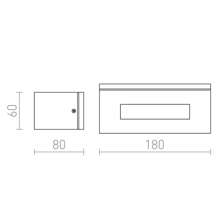 RED - Design Rendl - R10439 - Außenwandbeleuchtung WOOP 1xR7s/48W/230V IP54