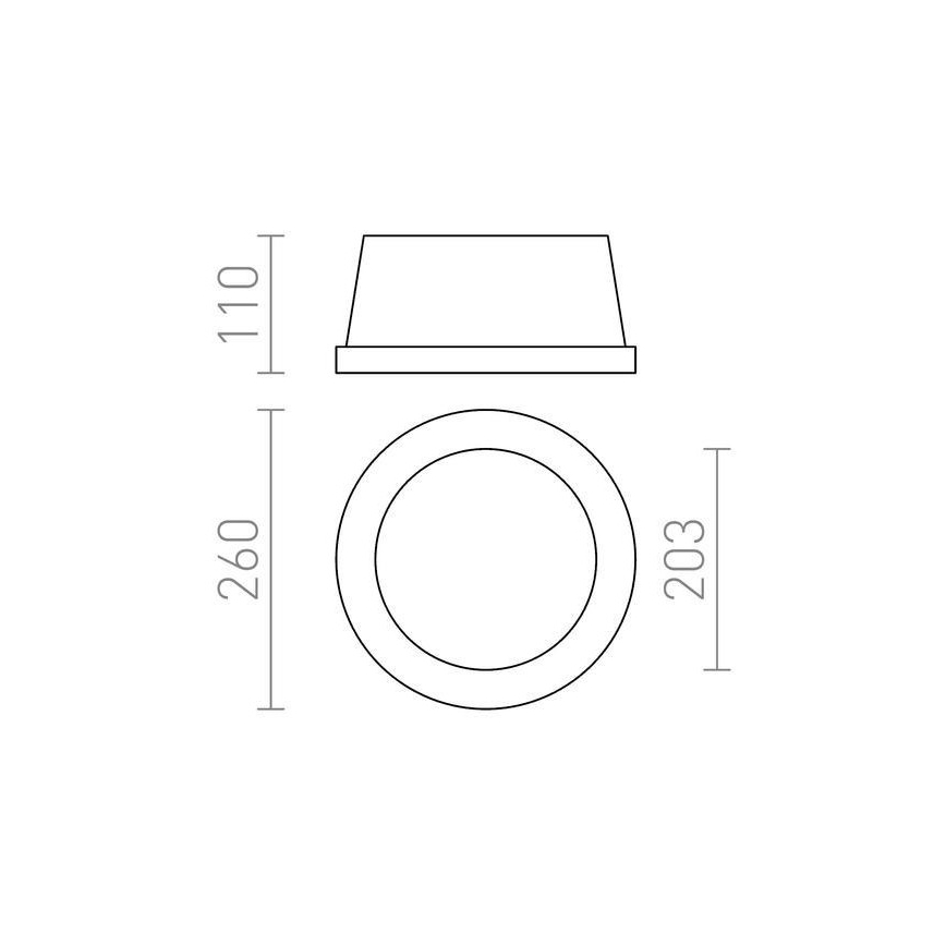 RED - Design Rendl - R10444 - Einbaubeleuchtung MIA 2xE27/40W/230V
