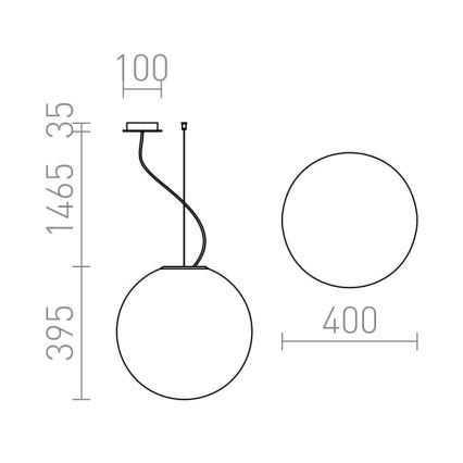 RED - Design Rendl - R10479 - Hängeleuchte LUNEA 1xE27/70W/230V