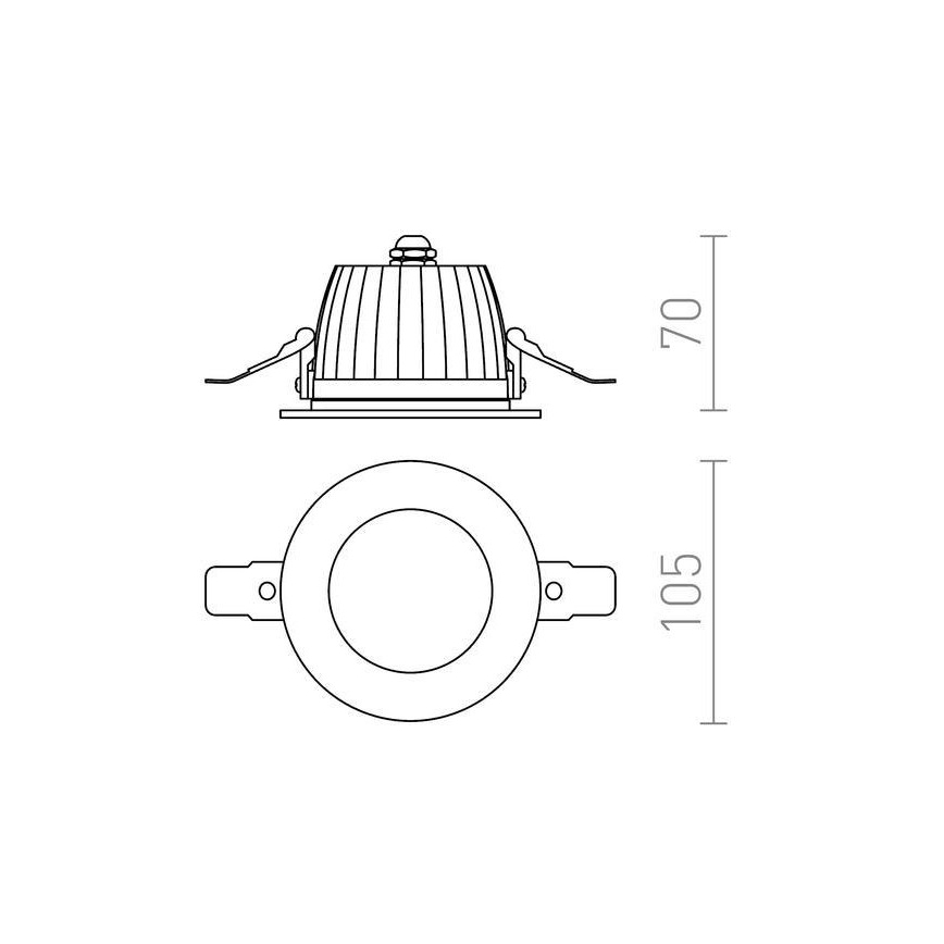 RED - Design Rendl - R10565 - LED Badezimmer-Einbauleuchte AMIGA 8W/230V IP65