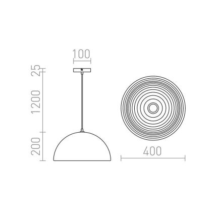 RED - Design Rendl - R11766 - Hängeleuchte CARISSIMA 1xE27/42W/230V