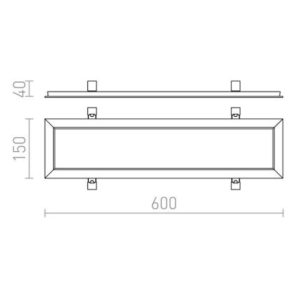 RED - Design Rendl - R12061 - LED Einbauleuchte STRUCTURAL LED/22W/230V