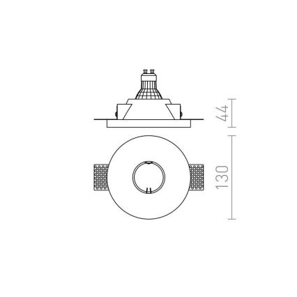 RED - Design Rendl - R12357 - Einbaubeleuchtung DAG 1xGU10/35W/230V