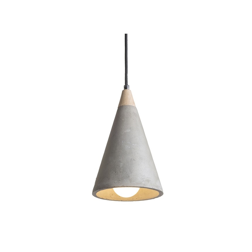 RED - Design Rendl - R12380 - Hängeleuchte HEIDI 1xE27/28W/230V Beton/Holz