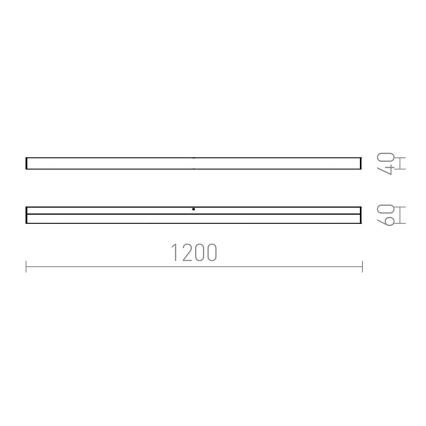 RED - Design Rendl - R12406 - LED Spiegelbeleuchtung fürs Bad LEVIA LED/24W/230V IP44