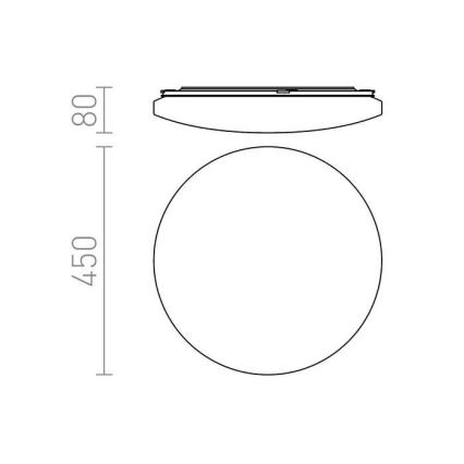 RED - Design Rendl - R12433 - LED Deckenleuchte SEMPRE LED/36W/230V rund