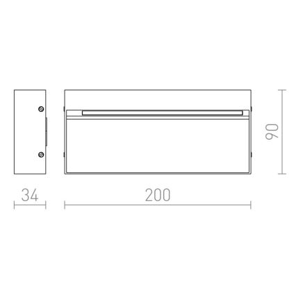 RED - Design Rendl - R12547 - LED Auβen-Wandbeleuchtung AQILA LED/6W/230V IP54