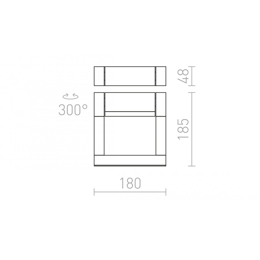 RED - Design Rendl-R12623- LED-Außenwandleuchte AQUE LED/8W/230V IP54