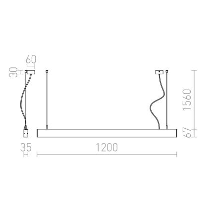 RED - Design Rendl - R12718 - LED Hängeleuchte PESANTE LED/40W/230V