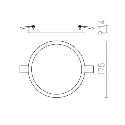 RED - Design Rendl - R12765 - LED Einbauleuchte HUE LED/18W/230V