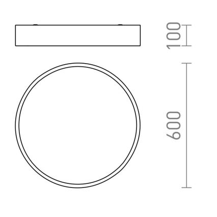 RED - Design Rendl - R13333 - LED Deckenleuchte MEZZO LED/60W/230V schwarz