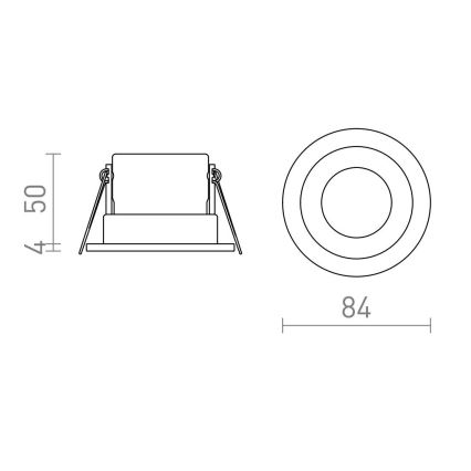 RED - Design Rendl - R13602 - LED Badezimmer-Einbauleuchte BELLA LED/11W/230V IP65