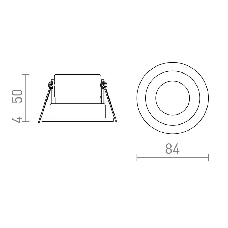 RED - Design Rendl - R13602 - LED Badezimmer-Einbauleuchte BELLA LED/11W/230V IP65
