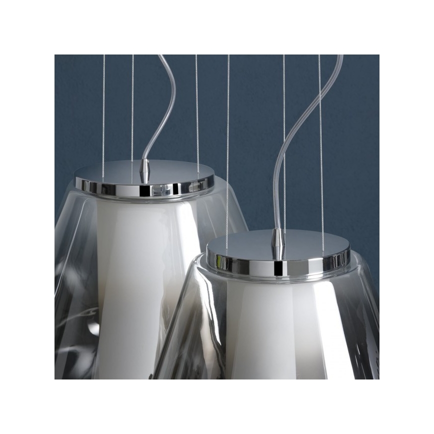 Redo 01-1140 - Hängeleuchte FUSION 1xE27/42W/230V d 38 cm grau