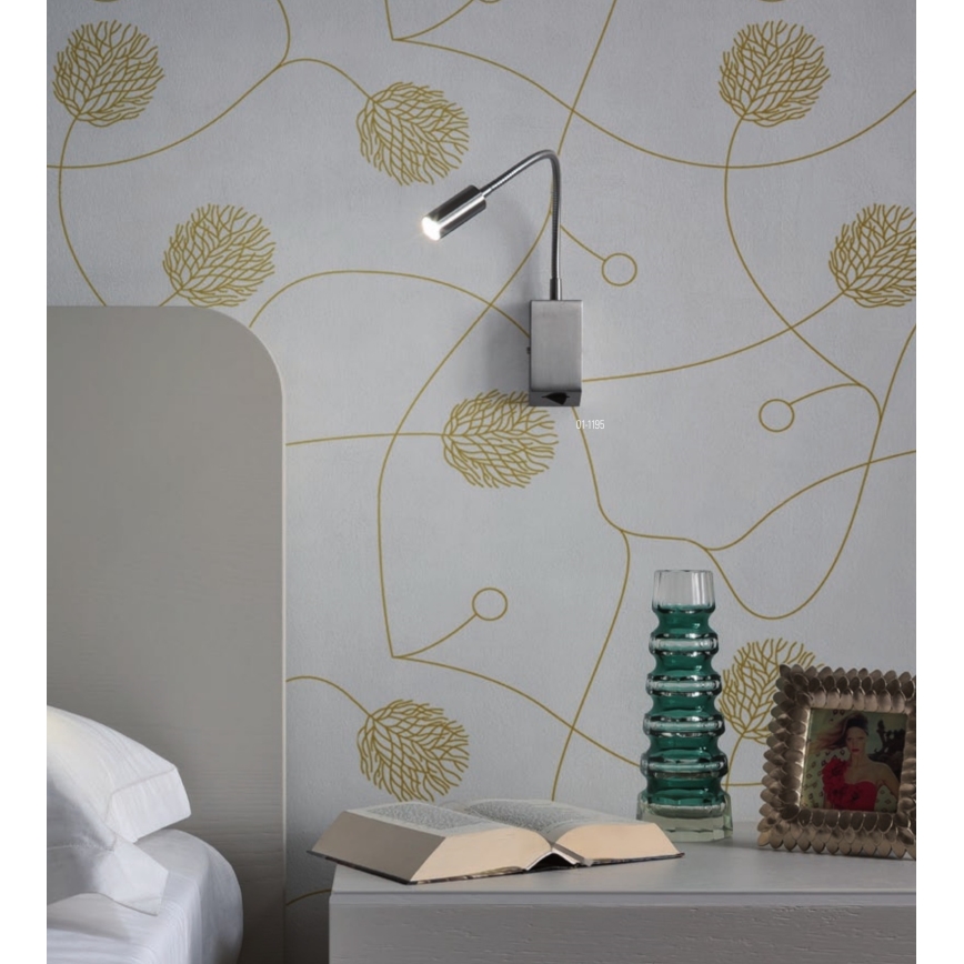 Redo 01-1195 - Flexible kleine LED-Leuchte HELLO LED/3W/230V matt Chrom