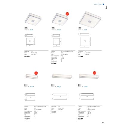 Redo 01-1233 - Badezimmer Wandleuchte EGO 3xE14/28W/230V IP44