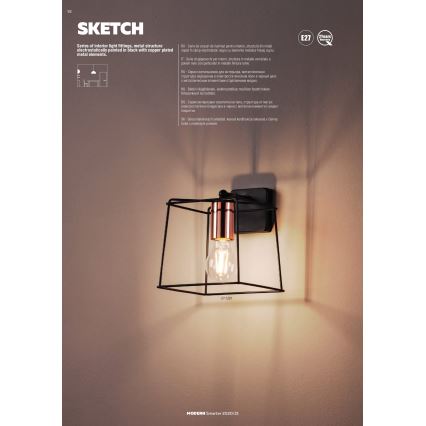 Redo 01-1265 - Hängeleuchte SKETCH 3xE27/42W/230V Spinne