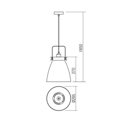 Redo 01-1311 - Hängeleuchte an Schnur ARNE 1xE27/42W/230V weiß