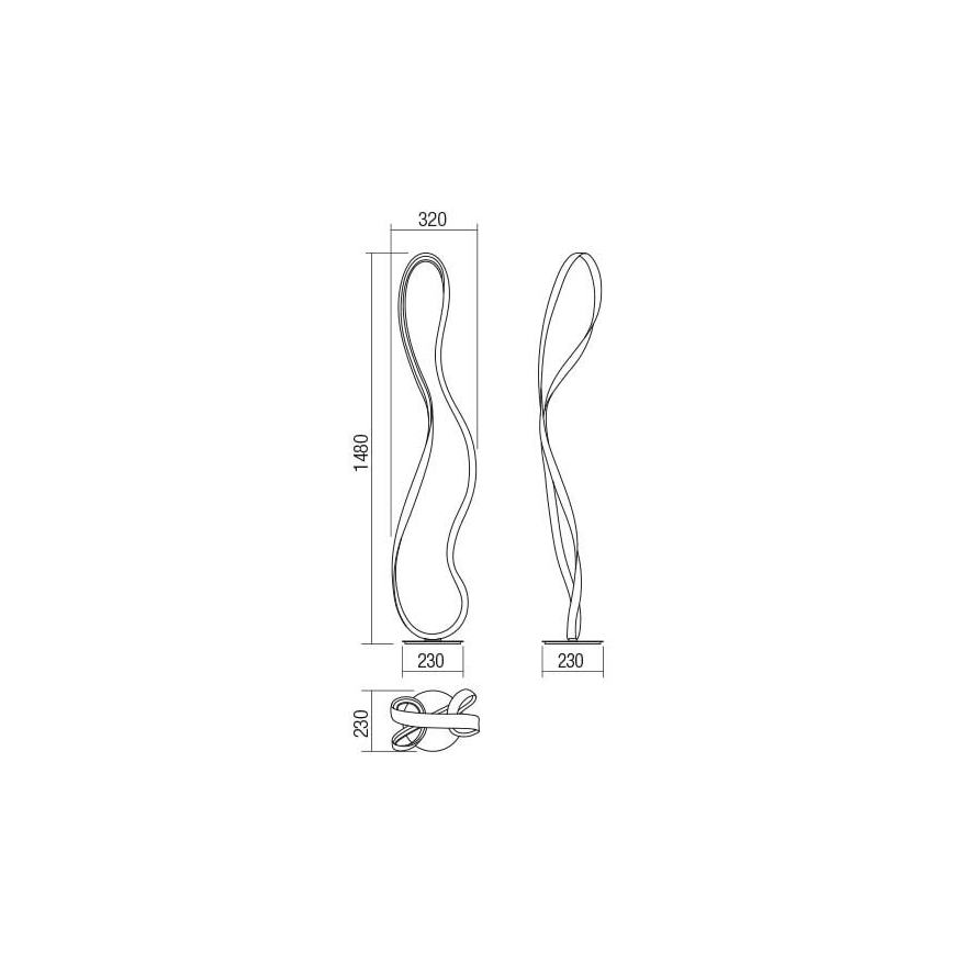 Redo 01-1417 - Dimmbare LED-Stehleuchte NUBO 1xLED/35W/230V weiß