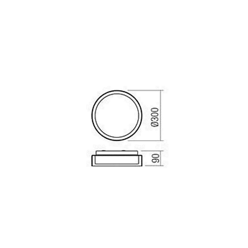 Redo 01-1453 - LED-Deckenleuchte für Badezimmer NAJI LED/12W/230V d 30 cm IP44