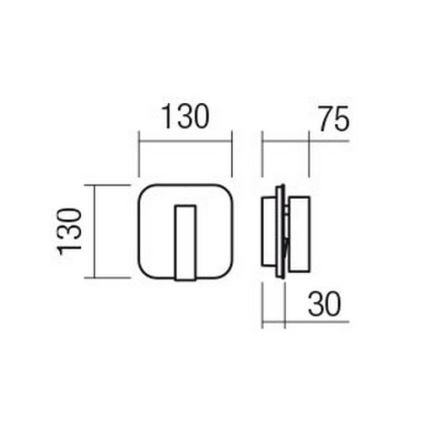 Redo 01-1492 - LED-Wandleuchte QUDA LED/6W/230V + LED/3W CRI 90 schwarz