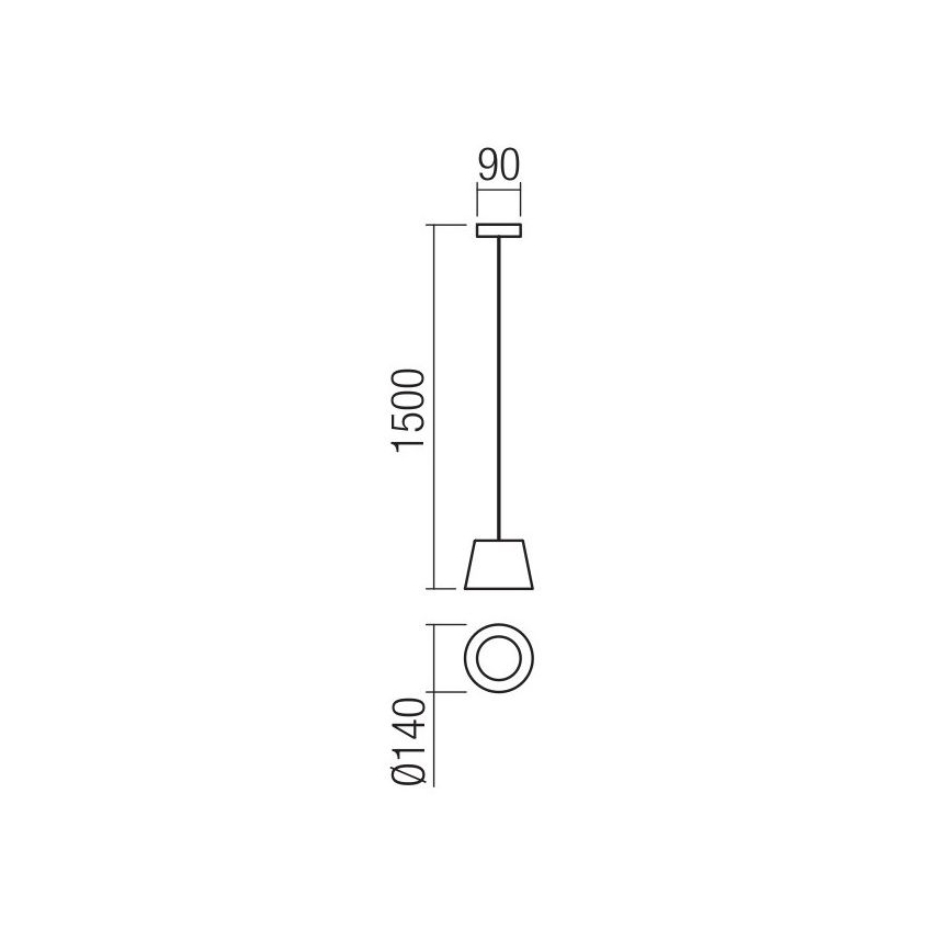 Redo 01-1495 - LED-Pendelleuchte an Kabel LOLLI LED/6W/230V Ø 14 cm weiß