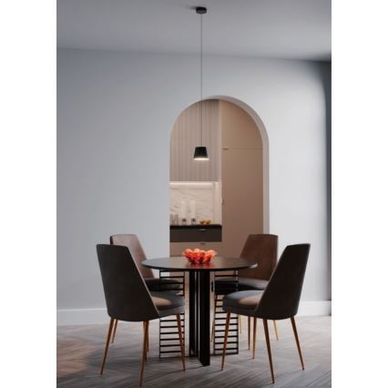 Redo 01-1496 - LED Pendelleuchte an Kabel LOLLI LED/6W/230V Ø 14 cm schwarz