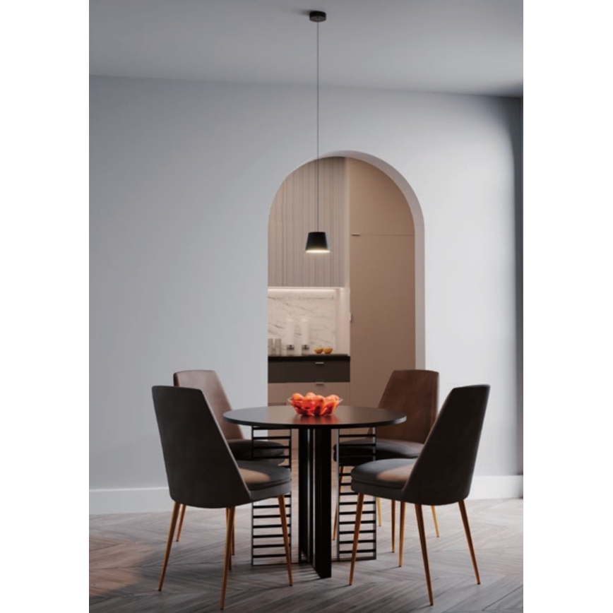 Redo 01-1496 - LED Pendelleuchte an Kabel LOLLI LED/6W/230V Ø 14 cm schwarz