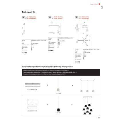Redo 01-1496 - LED Pendelleuchte an Kabel LOLLI LED/6W/230V Ø 14 cm schwarz
