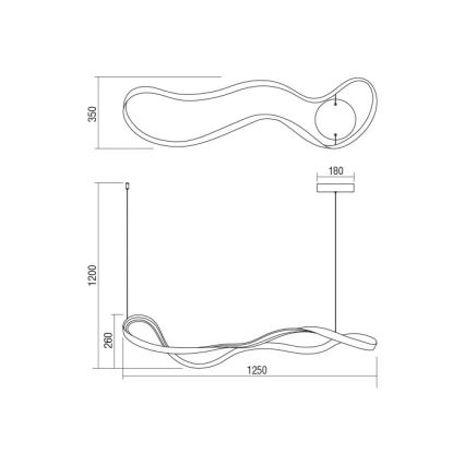 Redo 01-1531 - LED Hängeleuchte NUBO LED/50W/230V