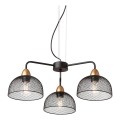 Redo 01-1573 - Pendelleuchte TAMIS an Kabel, 3xE27/42W/230V, Ø 59 cm, schwarz