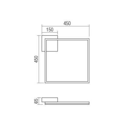 Redo 01-1638 - Dimmbare LED-Deckenleuchte KLEE LED/30W/230V 45x45 cm weiß