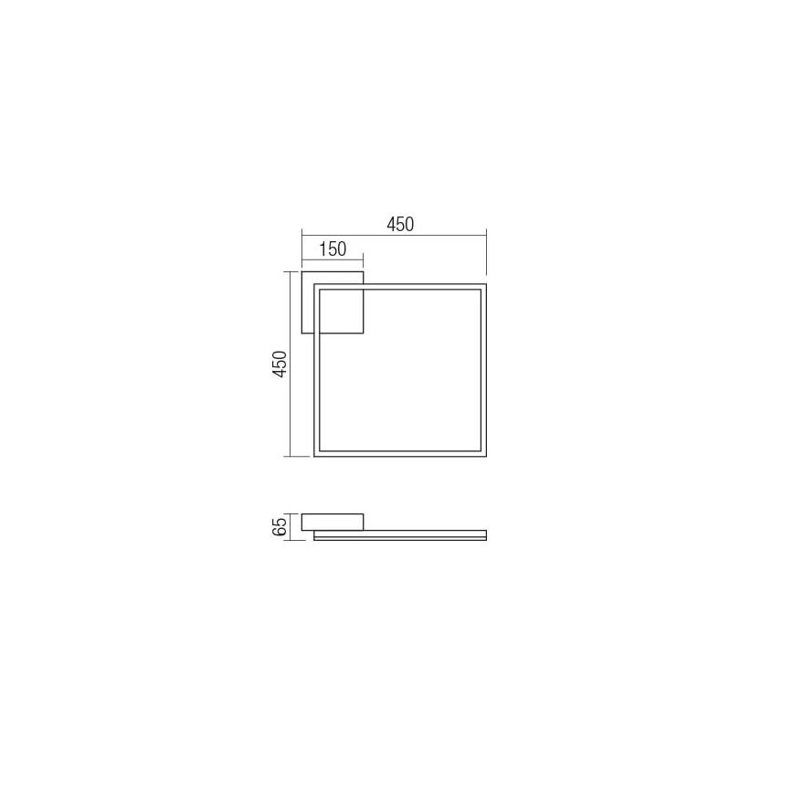 Redo 01-1639 - LED-dimmbare Deckenleuchte KLEE LED/30W/230V 45x45 cm goldfarben