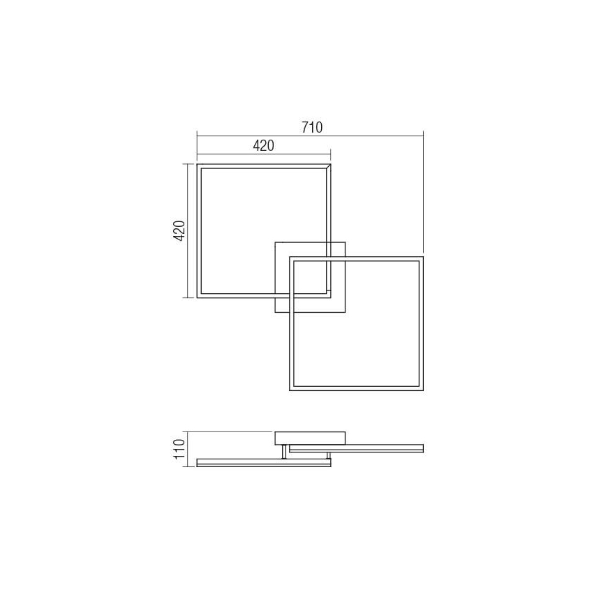Redo 01-1642 - Dimmbare LED-Deckenleuchte KLEE LED/57W/230V weiß