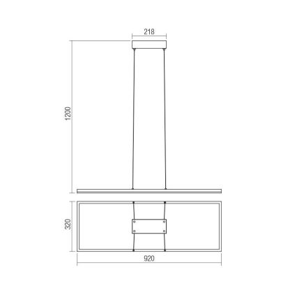 Redo 01-1645 - LED Hängeleuchte KLEE 1xLED/48W/230V