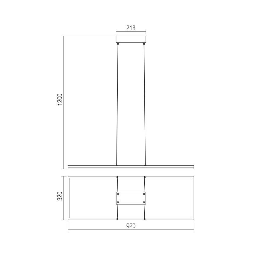 Redo 01-1645 - LED Hängeleuchte KLEE 1xLED/48W/230V
