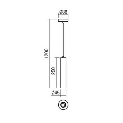 Redo 01-1660 - Hängeleuchte GOSSIP 1xE27/42W/230V