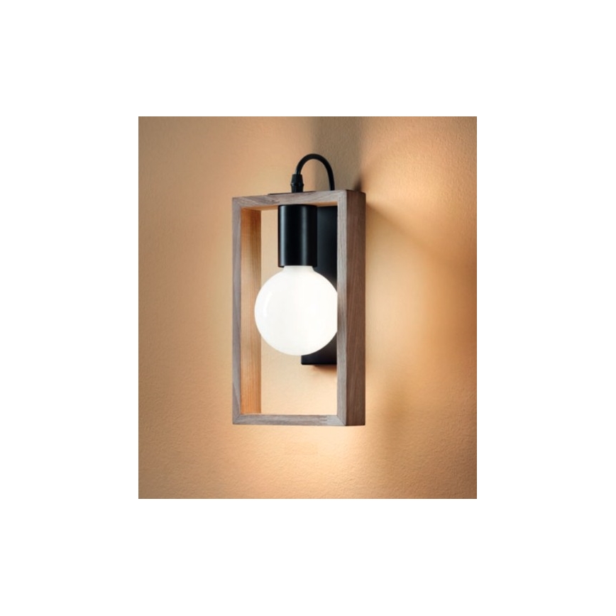 Redo 01-1663 - Wandleuchte TIMBER 1xE27/42W/230V Buche