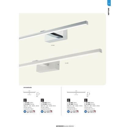 Redo 01-1671 - LED Spiegelbeleuchtung im Bad NEPTUNE LED/12W/230V IP44