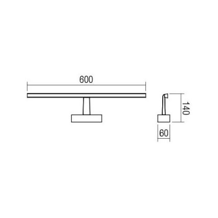 Redo 01-1674 - LED Spiegelbeleuchtung im Bad NEPTUNE LED/12W/230V IP44