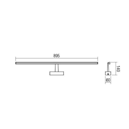 Redo 01-1678 - LED-Badezimmer-Spiegelbeleuchtung NEPTUNE 1xLED/18W/230V IP44