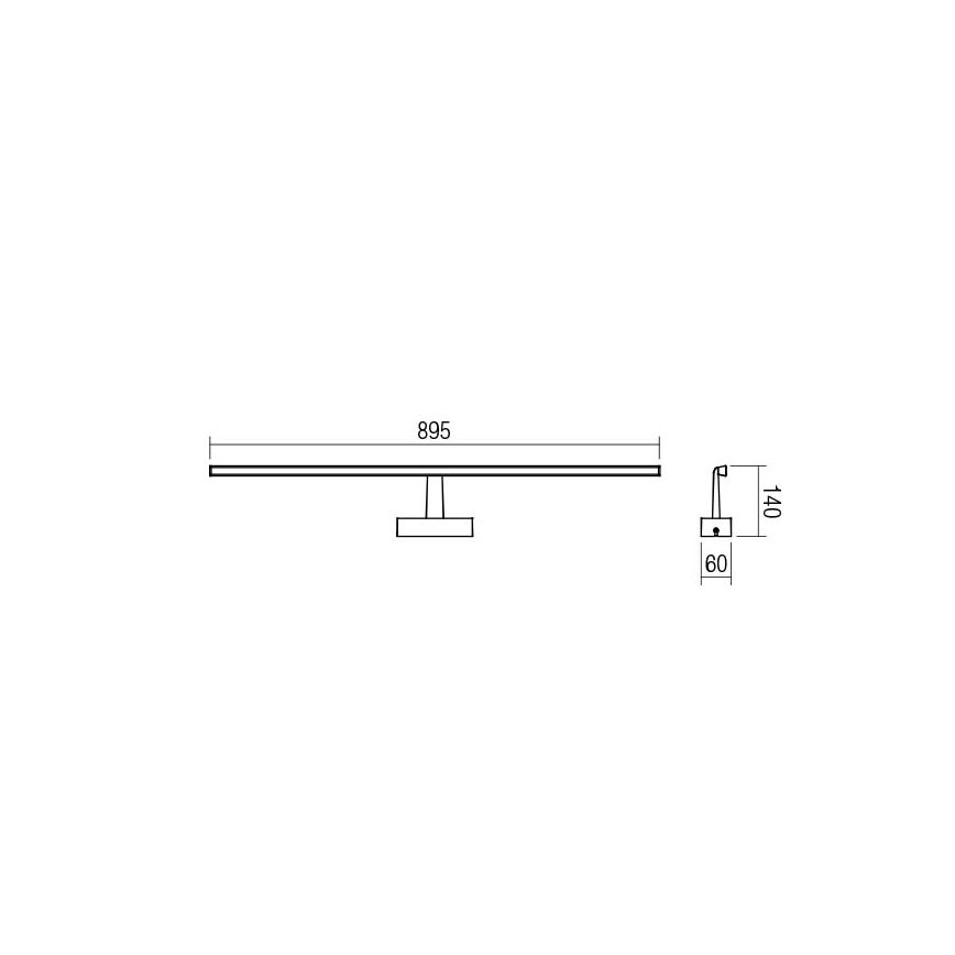 Redo 01-1678 - LED-Badezimmer-Spiegelbeleuchtung NEPTUNE 1xLED/18W/230V IP44
