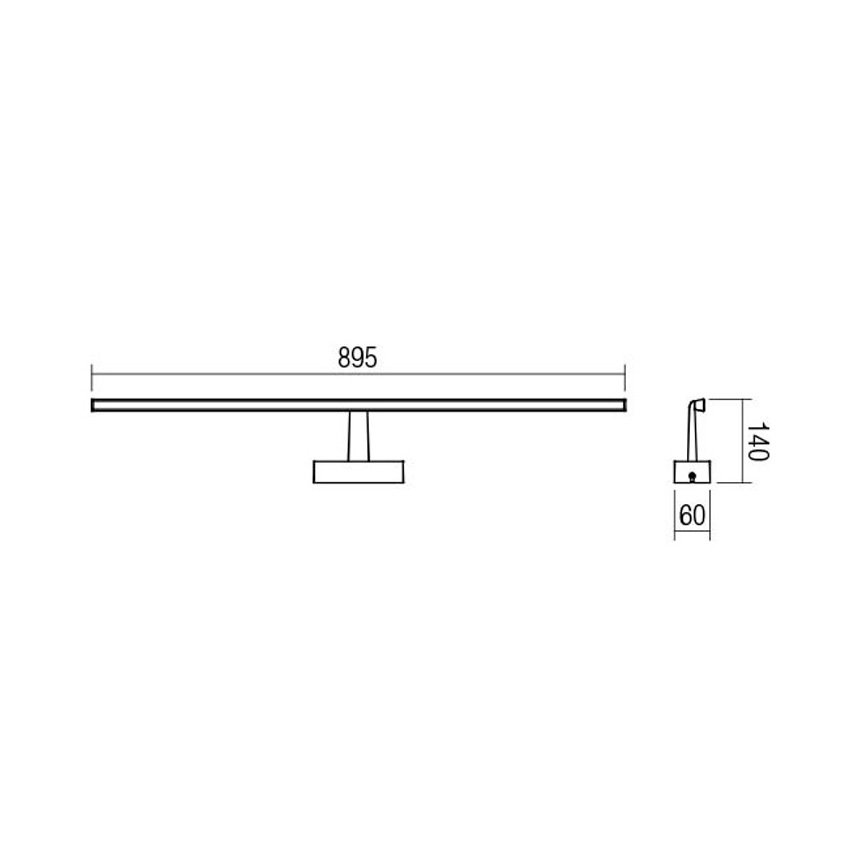 Redo 01-1678 - LED-Badezimmer-Spiegelbeleuchtung NEPTUNE 1xLED/18W/230V IP44