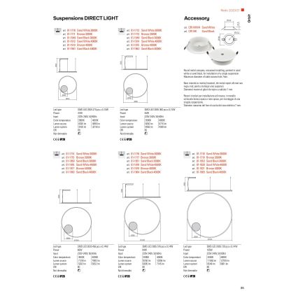 Redo 01-1712 - LED-Kronleuchter an Schnur ORBIT LED/55W/230V